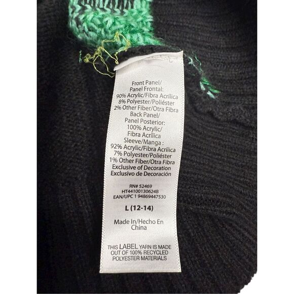 Holiday Time Women’s Large Ugly Christmas Sweater Cardigan Flamingo Colorful - Picture 6 of 7